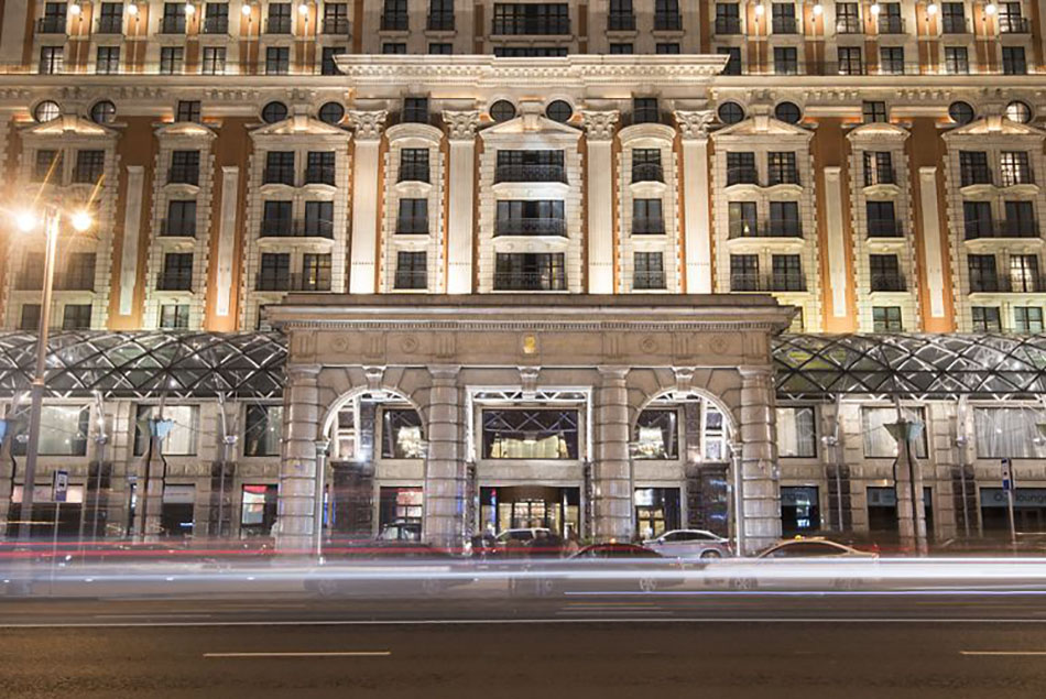 An architectural nod to Imperial Russia, the 19th century Ritz Carlton in Moscow