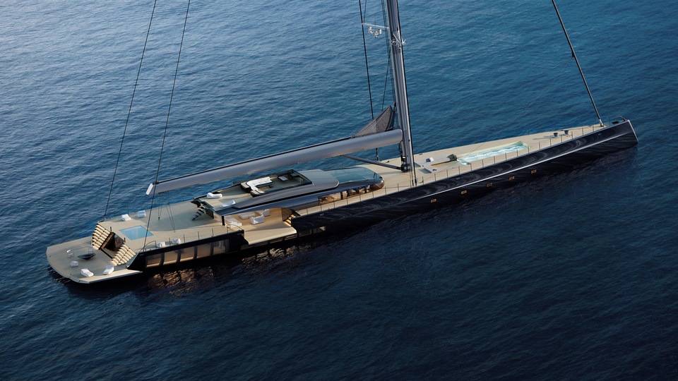 The 72m MM725 Sailing Yacht Concept by Malcolm McKeon Yacht Design