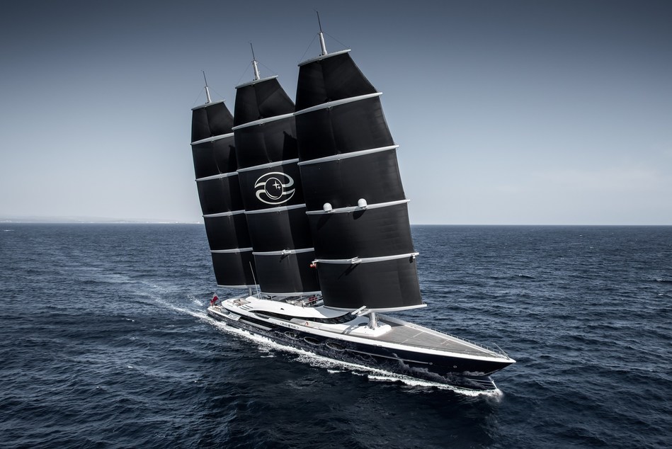Oceanco Black Pearl, The Largest Dynarig Sailing Yacht measuring 106.7m