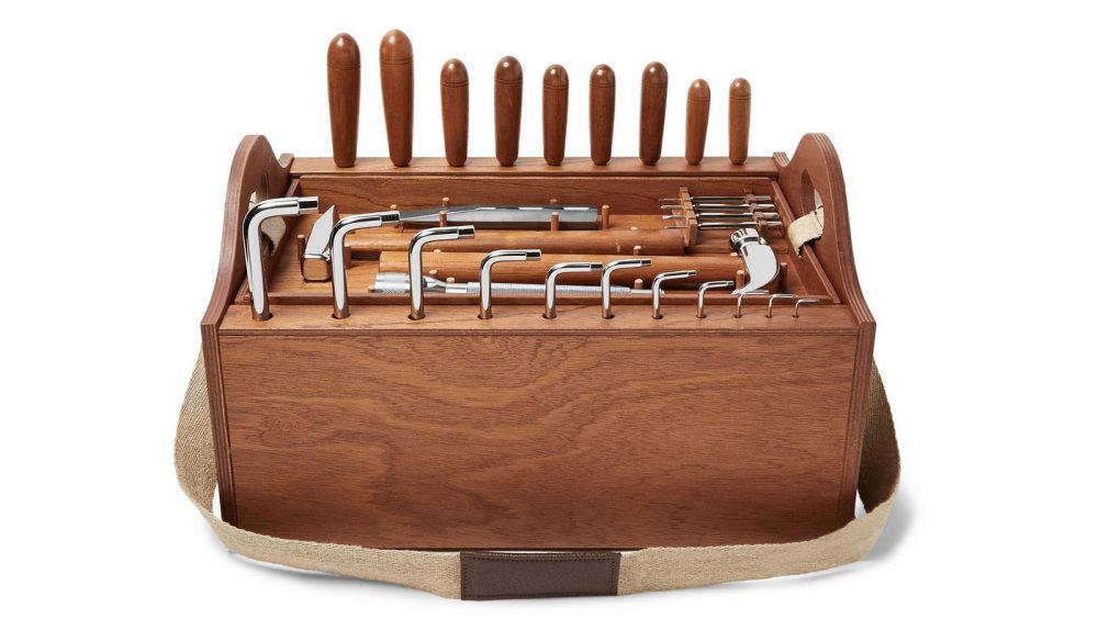 Lorenzi Milano Tool Kit With Mahogany Wood Box