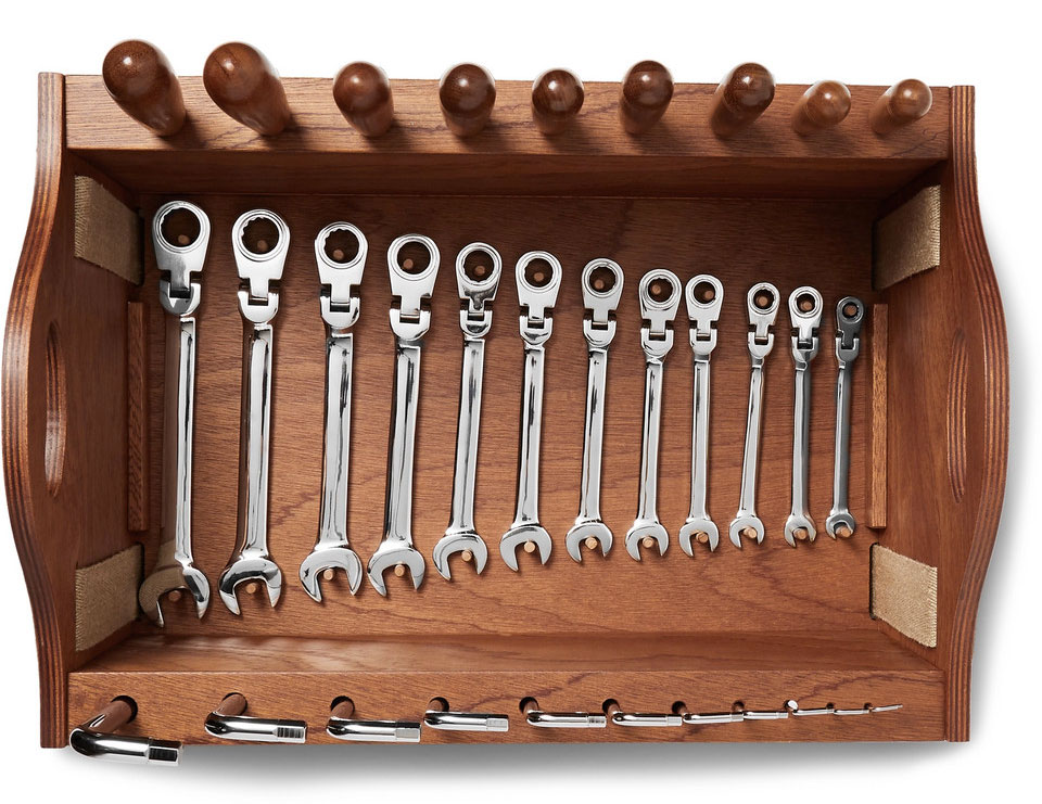 Lorenzi Milano Tool Kit With Mahogany Wood Box