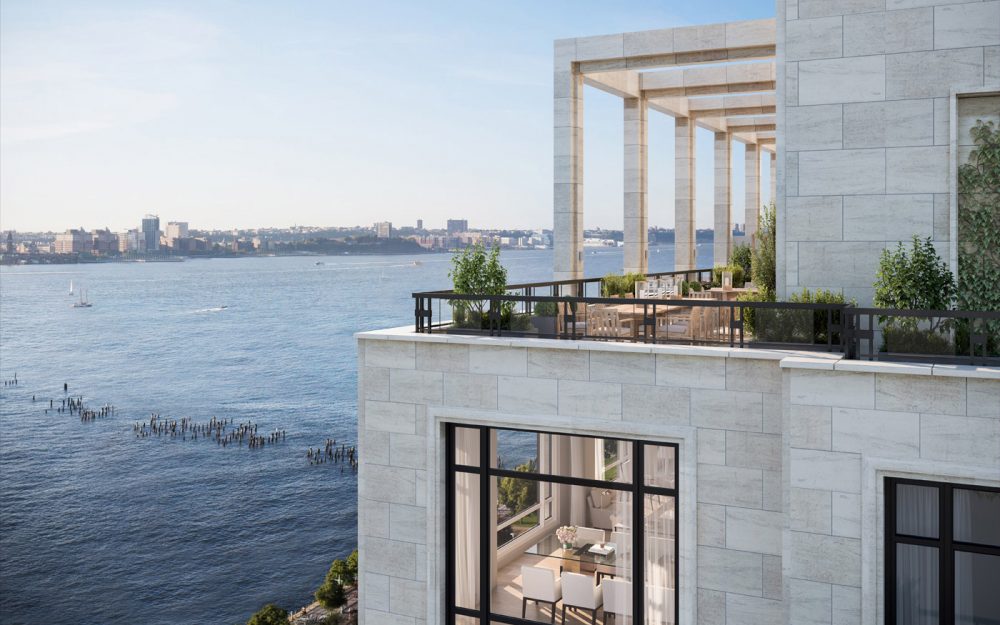 70 Vestry, Tribeca, a waterfront property with unimpeded Hudson River views in New York