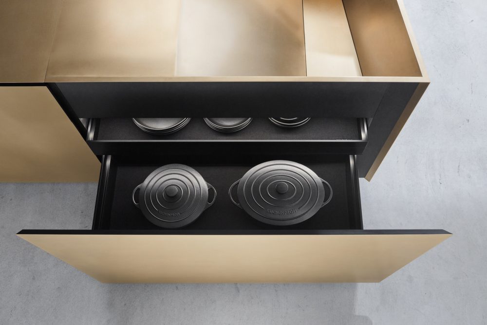 FOLD By Steininger, a kitchen with smart touch high-tech surface