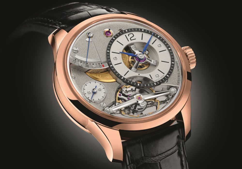 The Balancier Contemporain by Greubel Forsey comes in a new red gold case