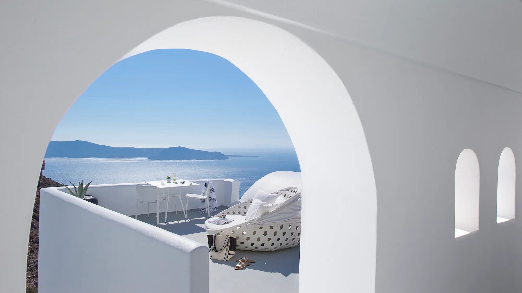 Grace Hotel in Santorini is a picturesque sanctuary perched above the Aegean Sea