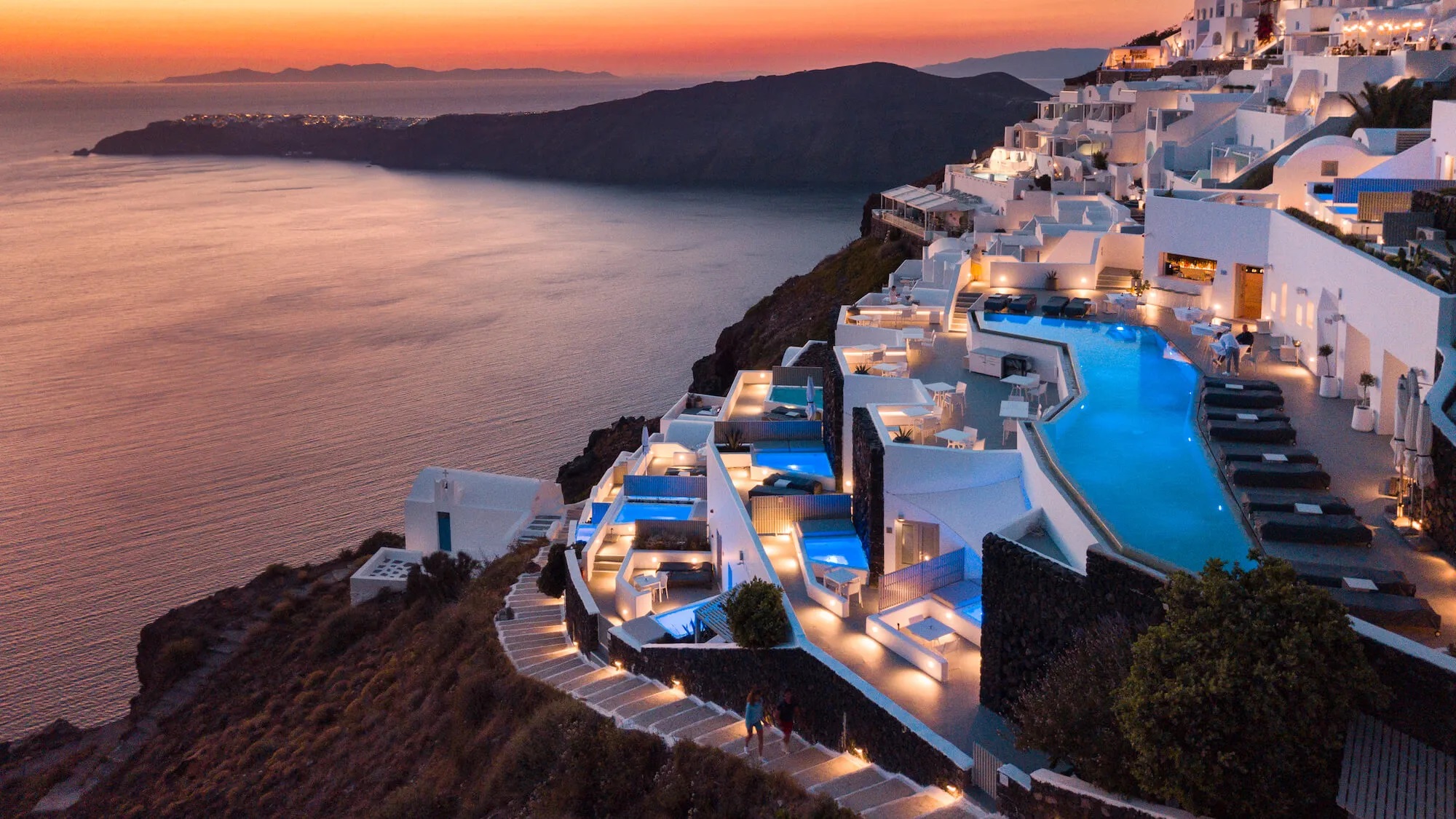 Grace Hotel in Santorini is a picturesque sanctuary perched above the Aegean Sea