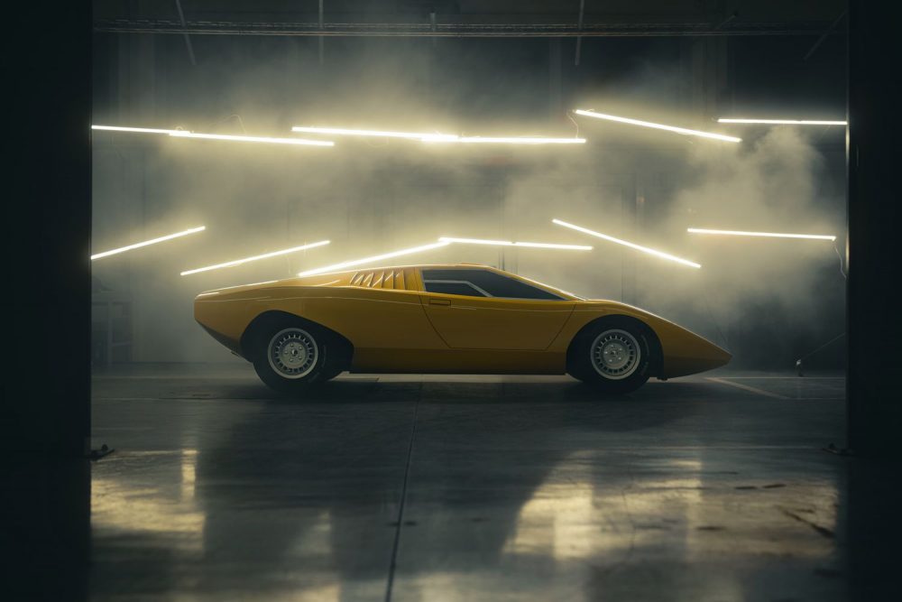 Lamborghini presents the reconstruction of the first Countach, the 1971 LP 500