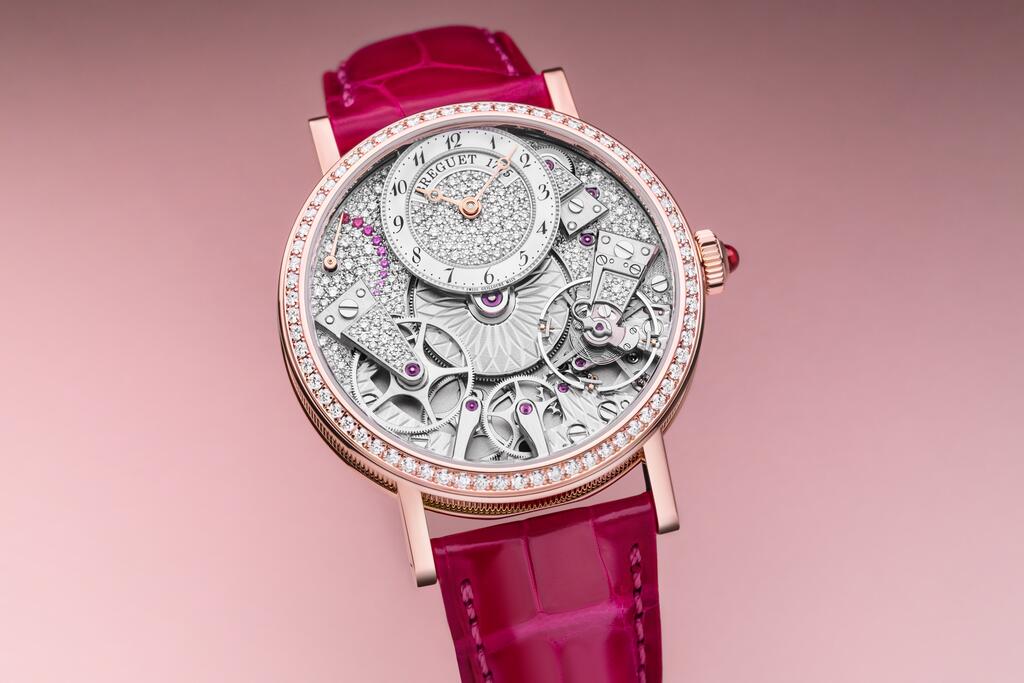 The Tradition 7035 is an exclusive, high jewellery interpretation of the Breguet Tradition for women