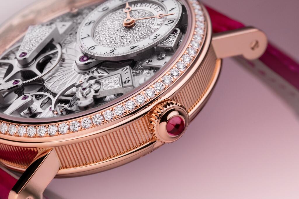 The Tradition 7035 is an exclusive, high jewellery interpretation of the Breguet Tradition for women