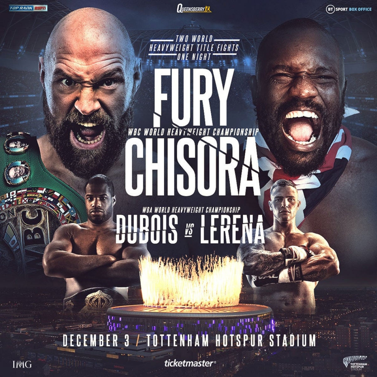 Tyson Fury vs Derek Chisora III, Saturday 3rd December 2022, Tickets & Hospitality