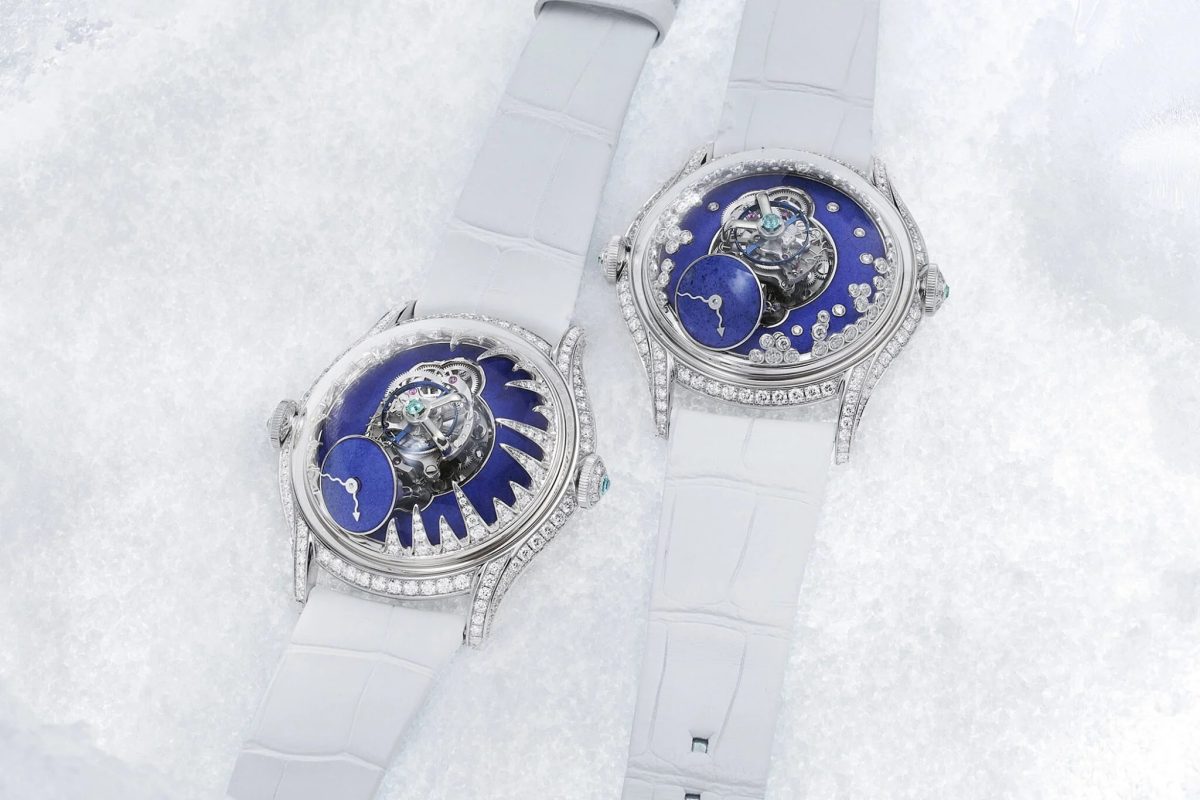 The MB&F x Emmanuel Tarpin Legacy Machine Flying T Ice and Blizzard