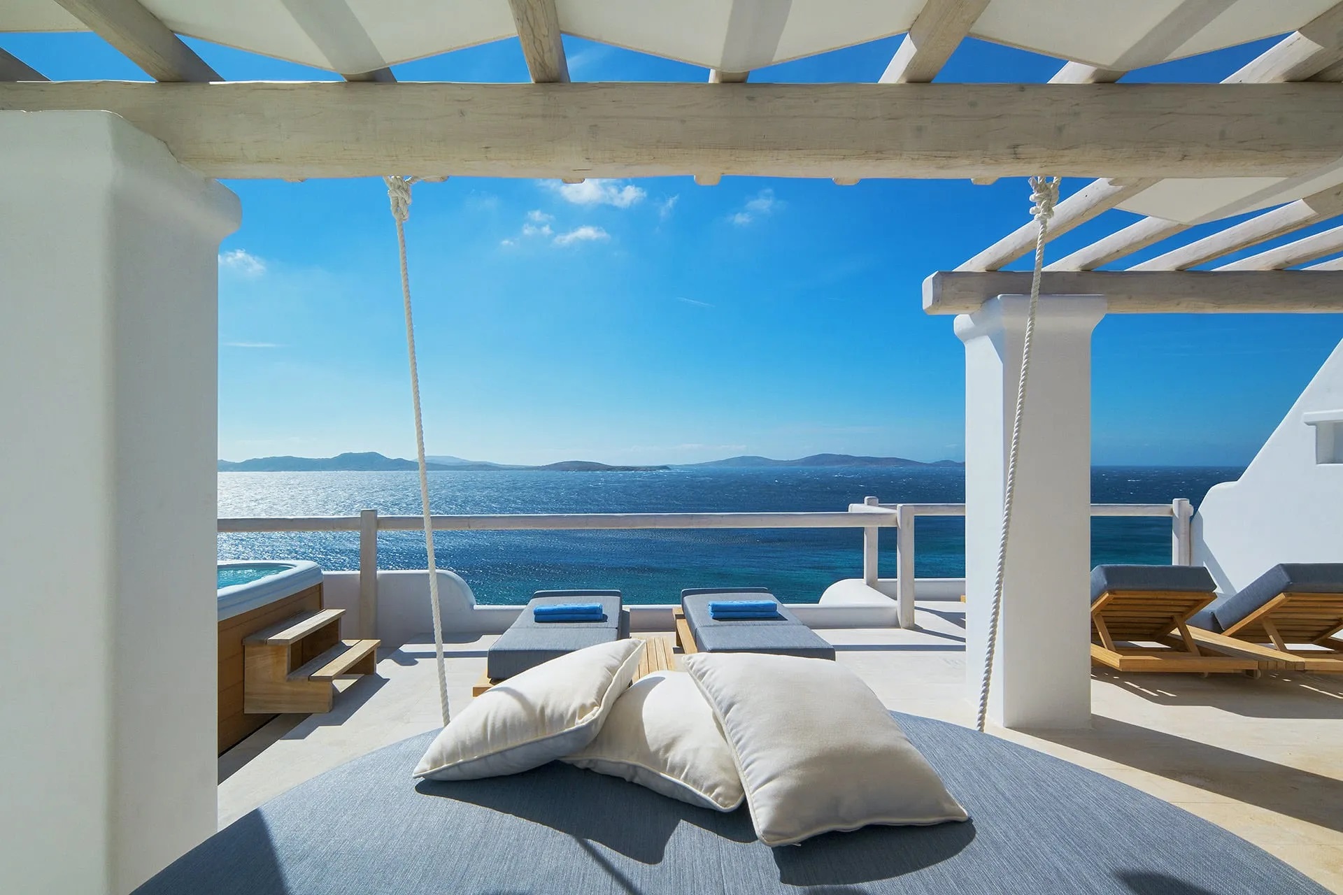 Mykonos Grand Hotel & Resort is a barefoot luxury hotel with a grand tradition