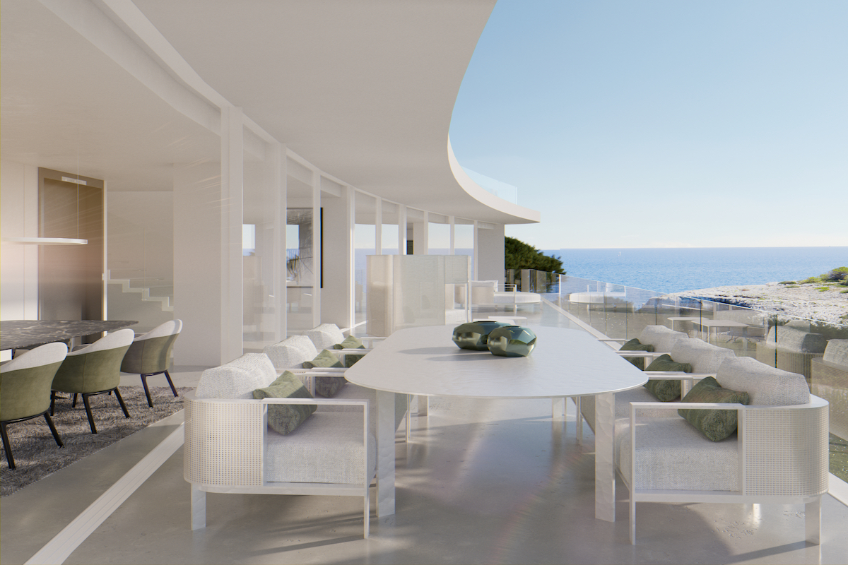 The Wave is a newly-built villa with spectacular design in Porto Cristo