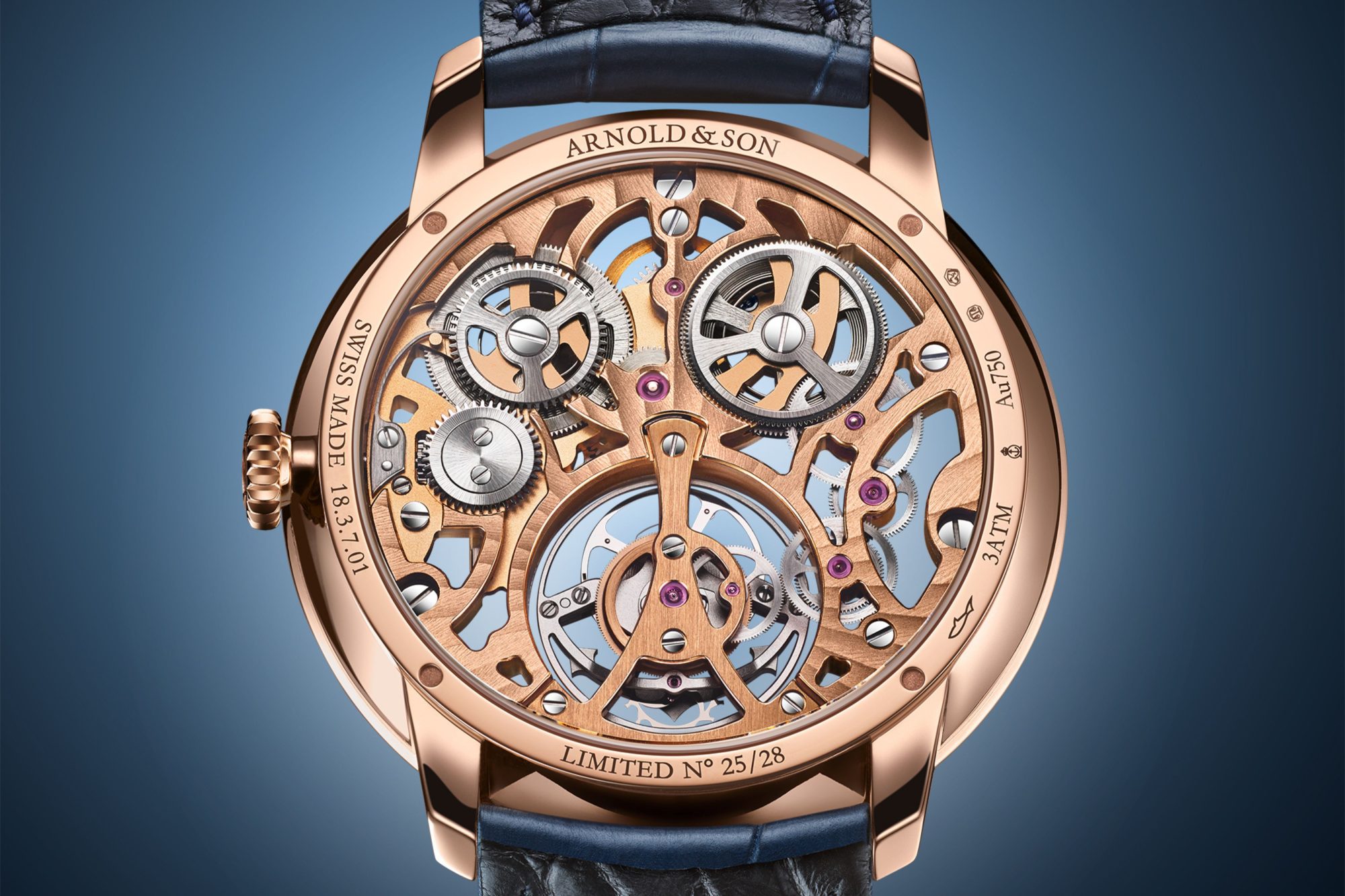 Arnold & Son Ultrathin Tourbillon Skeleton Platinum and Red Gold