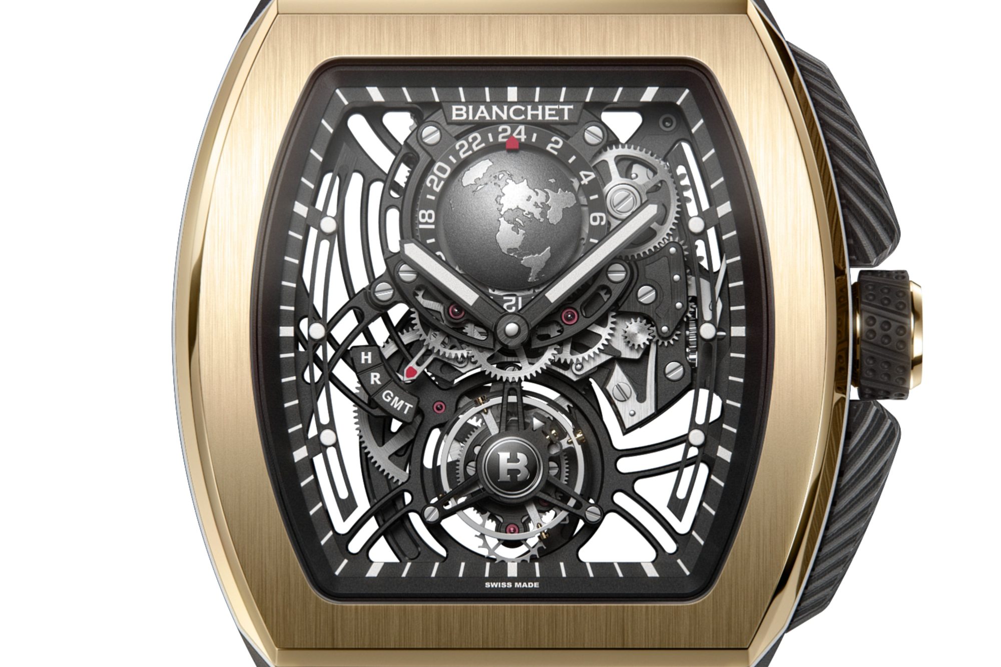 Bianchet Flying Tourbillon Sport GMT and Grande Date B1.618 Hybrid Gold