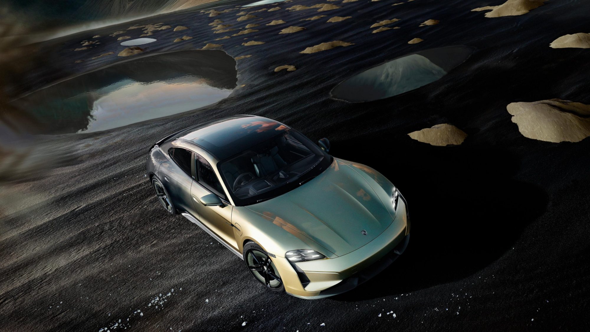 Porsche’s Taycan Turbo S Celestial Jade is inspired by a precious gemstone