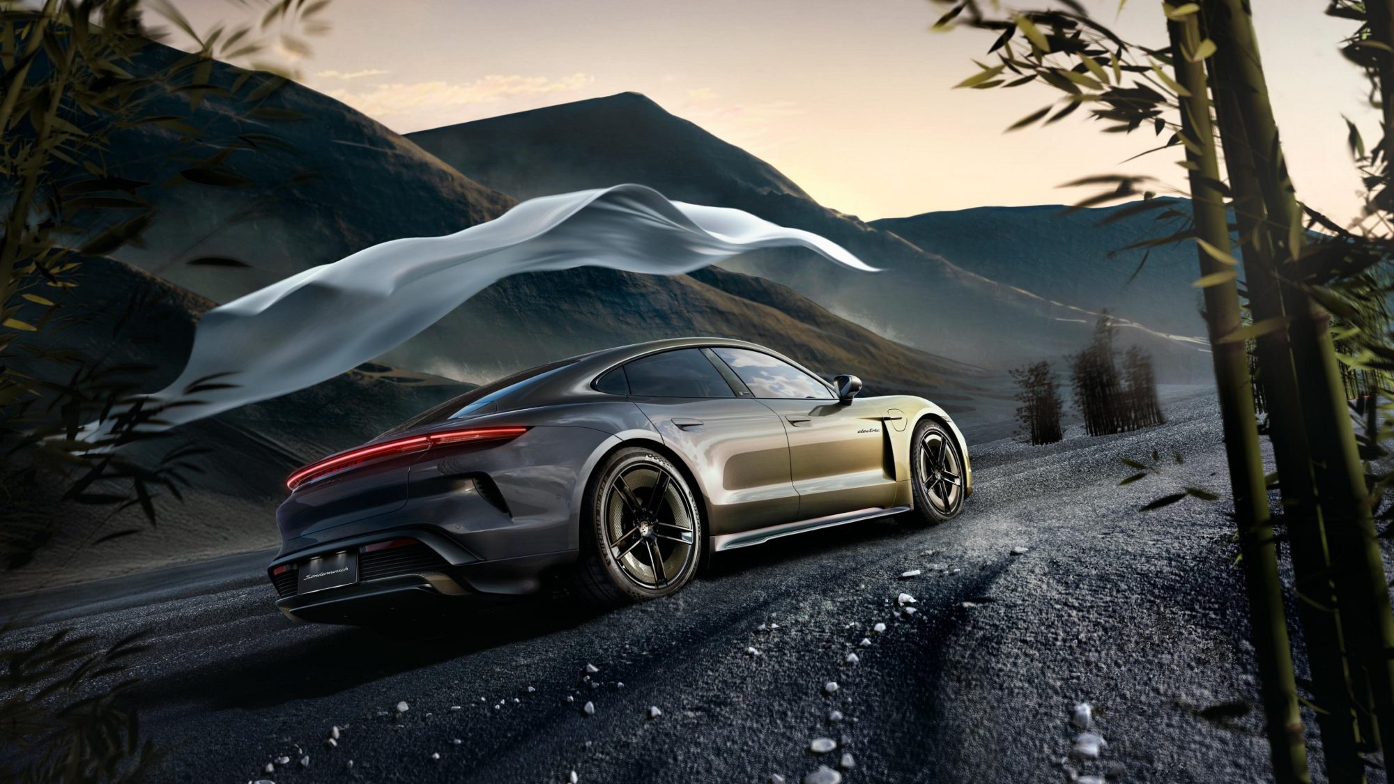 Porsche’s Taycan Turbo S Celestial Jade is inspired by a precious gemstone