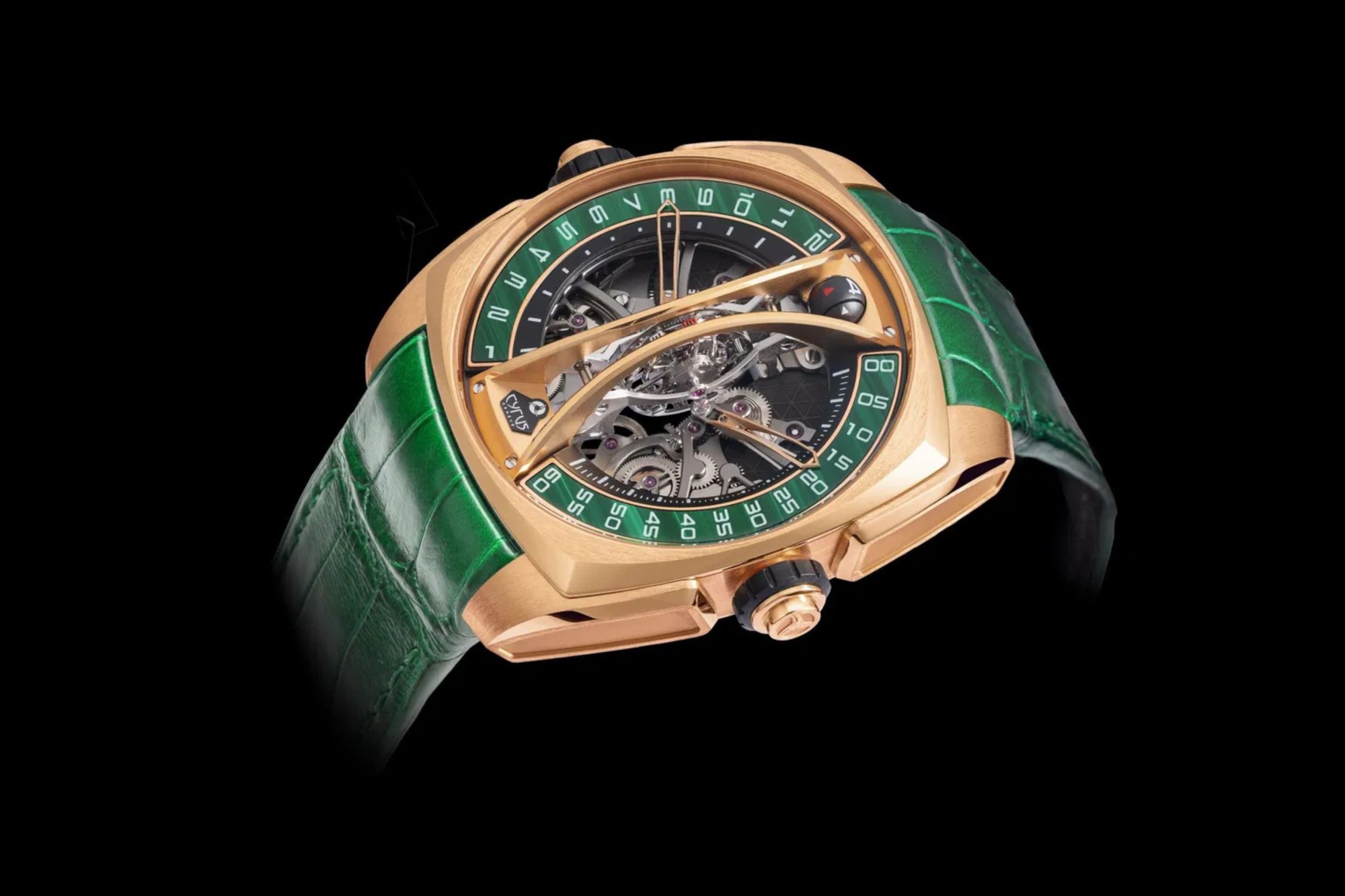 Cyrus Klepcys Vertical Skeleton Tourbillon Malachite