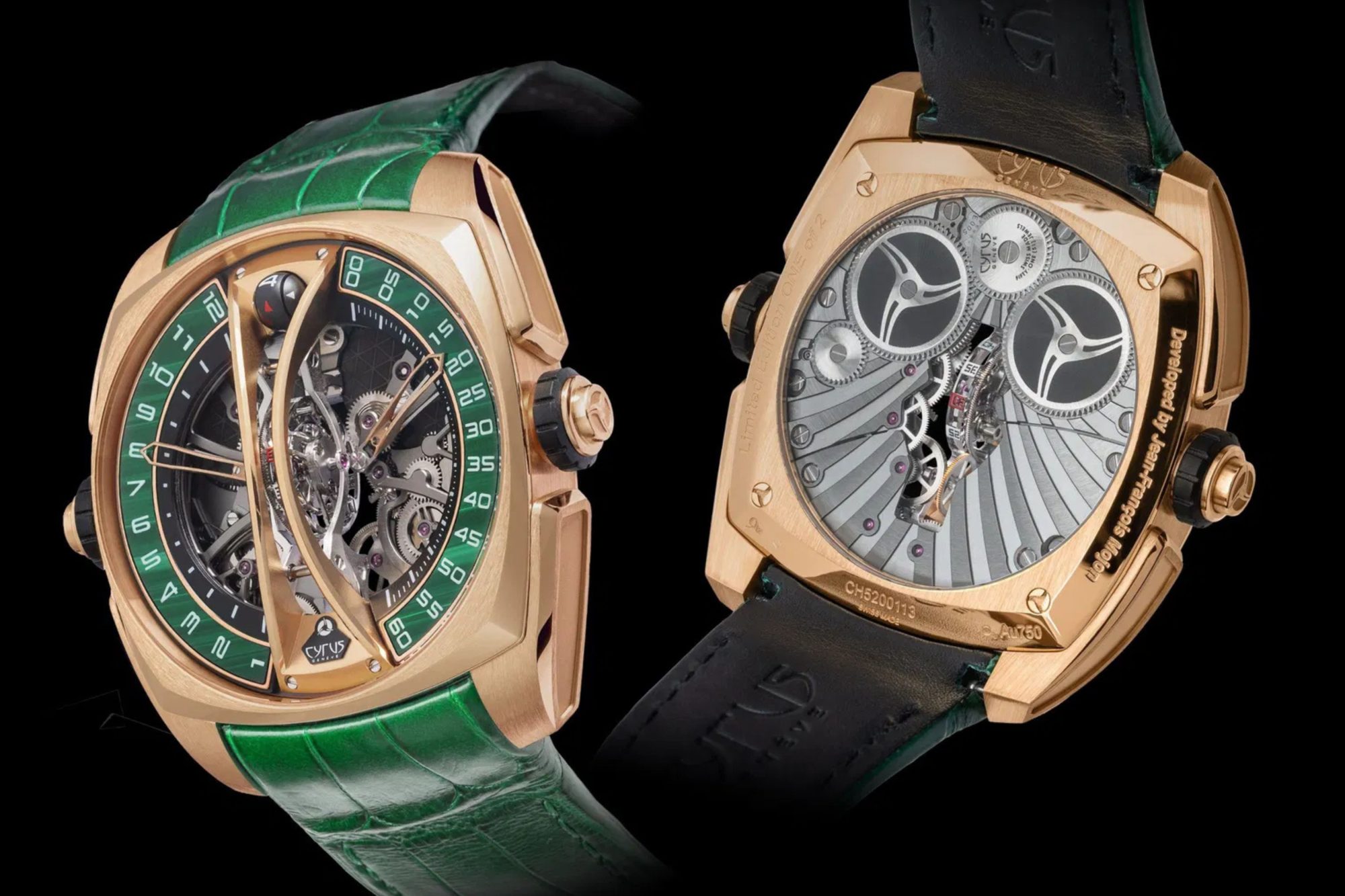 Cyrus Klepcys Vertical Skeleton Tourbillon Malachite